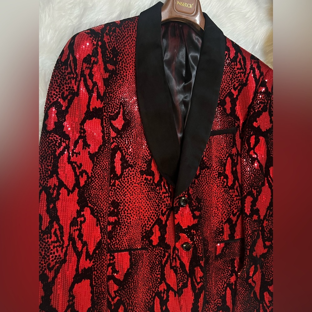 Red & Black sequin blazer